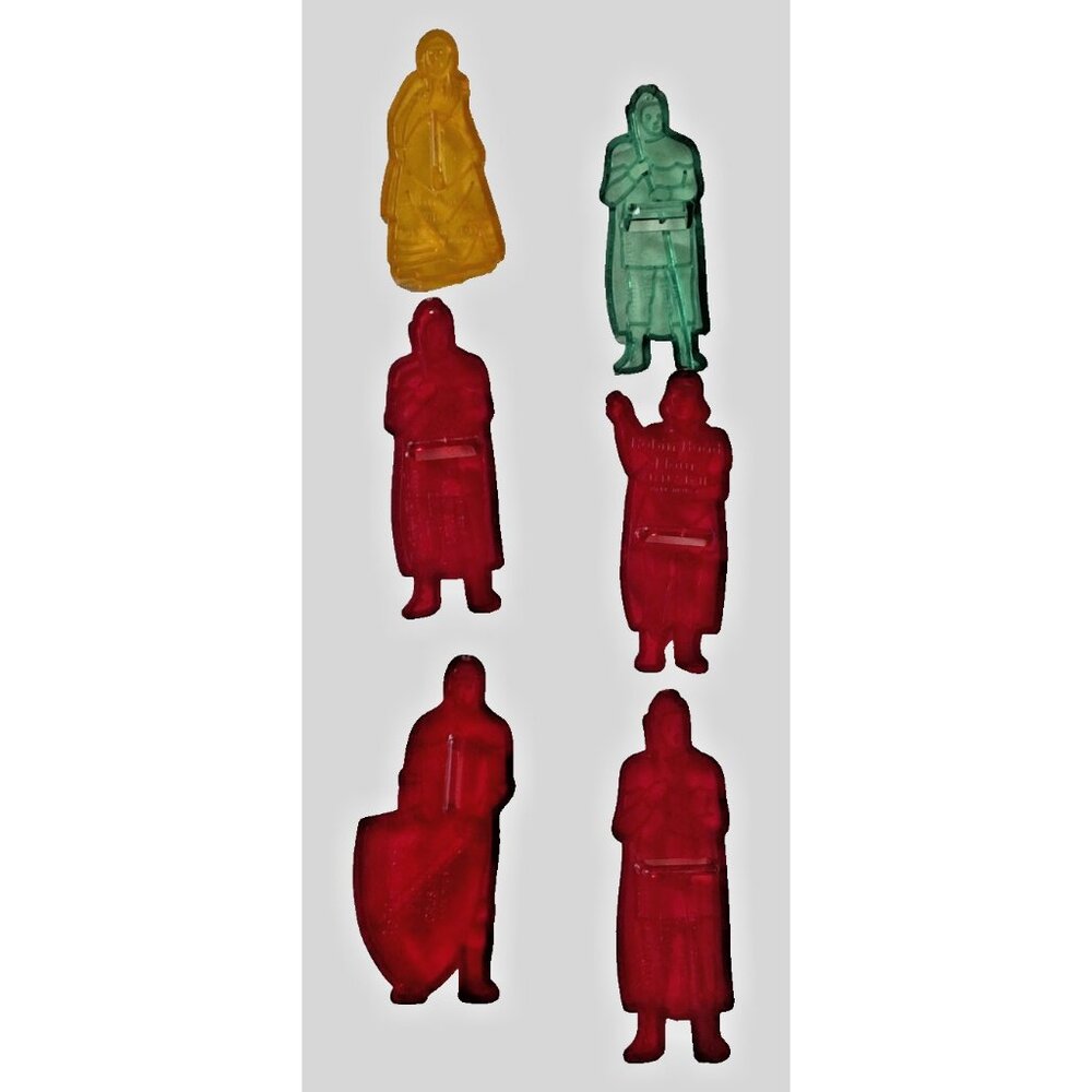 Vintage Cookie Cutter Robin Hood English 6 pc Set Plastic Baking Camelot Decor